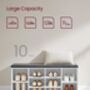 Ten Compartment Shoe Rack With Cushion Storage, thumbnail 6 of 11