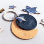 Personalised Cancer Star Sign Leather Keyring, thumbnail 5 of 7