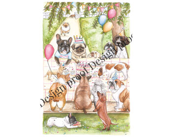 Dog Party Funny Birthday Card, 6 of 8