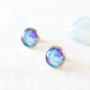 Blue And Magenta Galaxy Earrings, thumbnail 1 of 8