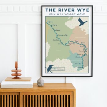 Personalised River Wye Map Art Print, 2 of 10