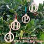 Wooden Christmas Letter Baubles, thumbnail 4 of 8