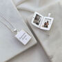 Sterling Silver Personalised Rectangle Locket Necklace, thumbnail 1 of 8