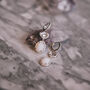 Eve Moonstone Drop Earrings | 925 Silver Plated, thumbnail 5 of 6