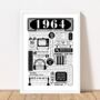 1964 Personalised 60th Birthday Fact Poster, thumbnail 4 of 9