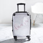 Blush White Marble Personalised Suitcase, thumbnail 3 of 4