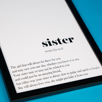 Personalised Sister Print And Homewares Gift Set, 2 of 9
