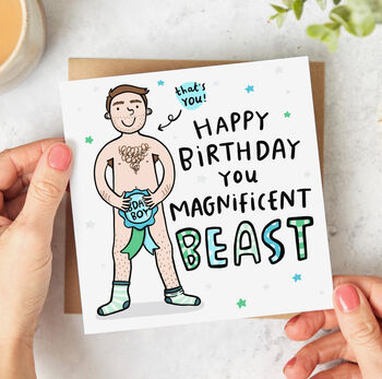 'Magnificent Beast' Birthday Card, 3 of 11