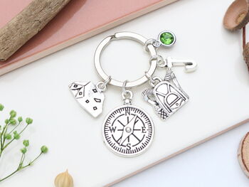 Personalised Camping Keyring Scouts And Guides, Hiking Gift, 3 of 8