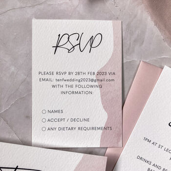 Blush Pink Wedding Invitation, 4 of 10