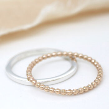 Thin Ring. 9ct Gold Stackable Ring, 10 of 11