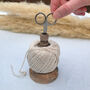 Craft Scissors In Wooden Stand With String Ball, thumbnail 5 of 8