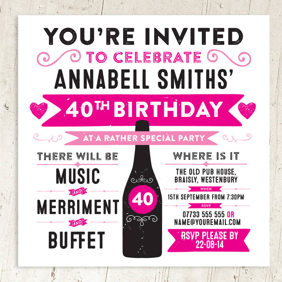 Printable Birthday Party Invitations – Bagvania FREE ...