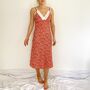 Lacey Nightie In Orange Ditzy Floral, thumbnail 5 of 5