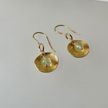 Luna Pillow Prehnite Earrings, 4 of 6