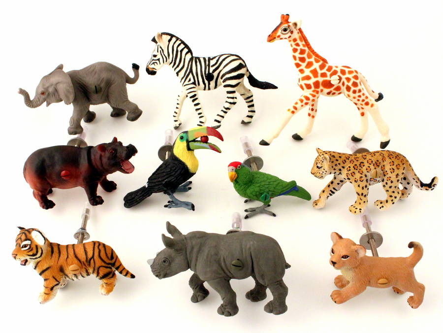safari animal drawer knobs