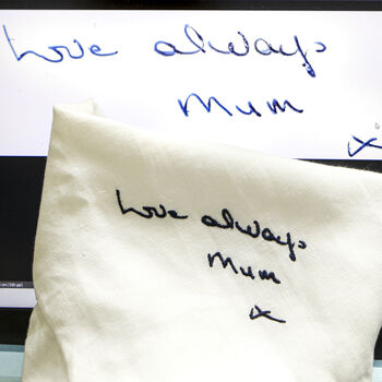 Personalised Hand Writing Cotton Handkerchief Gift, 4 of 8