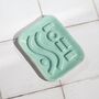 Geometric Mint Ceramic Soap Dish, thumbnail 1 of 3