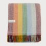 Blanket Gift Hamper: Rainbow Stripe Wool Blanket, thumbnail 2 of 5