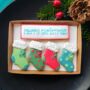 Mini Christmas Stocking Cookie Letterbox Gift, thumbnail 1 of 3