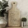 Personalised Hand Written Recipe Paddle Board, thumbnail 1 of 3