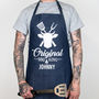 Personalised Denim Original Bbq King Father's Day Apron, thumbnail 1 of 4