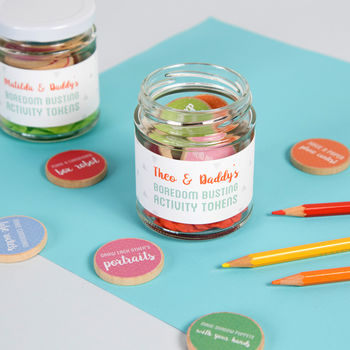 Personalised Daddy And Me Activity Tokens Jar, 7 of 12