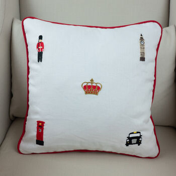 Children's London Embroidered Nursery Cushion, 2 of 8