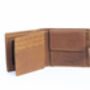 Personalised Men's Oiled Leather Wallet Rfid Cognac Brown, thumbnail 6 of 8
