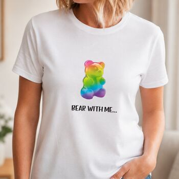 Funny Bear With Me Gummy Bear T Shirt, 8 of 8