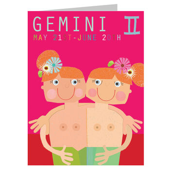 Mini Gemini Zodiac Card, 2 of 6