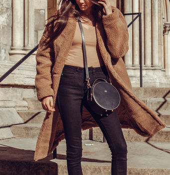 Personalised Leather Round Bag, 11 of 12