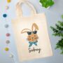 Boys Personalised Easter Bunny Egg Hunt Bag, thumbnail 1 of 2