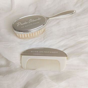 Personalised Baby Brush And Comb Set In Luxury Gift Box, 6 of 6