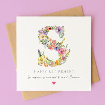 Personalised Wildflower Retirement Card For Her, 6 of 6