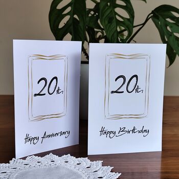 20th Birthday Anniversary Handmade Vase With Ceramic Tag, 9 of 9