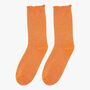 Women's Glitter Socks Tangerine Orange, thumbnail 1 of 4