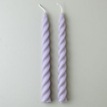 Pair Of Nude Lilac Beeswax Soy Blend Twist Candles, 2 of 4