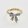 Gold Forget Me Not Bow Ring, thumbnail 5 of 8