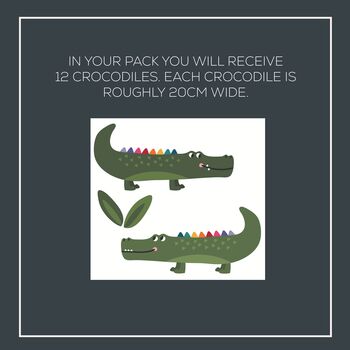 Cute Fabric Crocodile Wall Stickers, 3 of 6