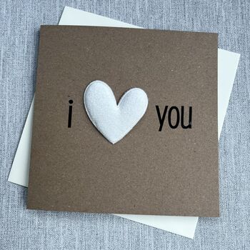 I Love You Velvet Heart Valentine's Day Card, 2 of 2