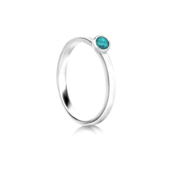 Birthstone Stackable Rings In Sterling Silver, 10 of 11