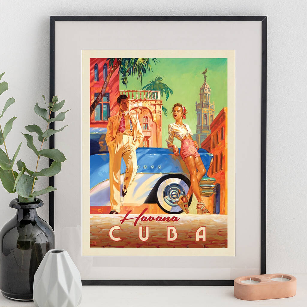 Havana, Cuba Travel Print By I Heart Travel Art.