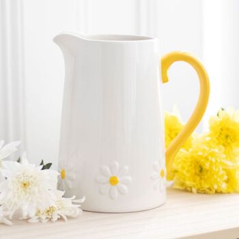 Daisy Ceramic Flower Jug Vase, 4 of 6