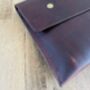 Personalised A5 Chocolate Brown Leather Travel Wallet, thumbnail 7 of 9