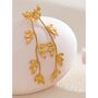 Monaco D’or Gold Flower Dangle Charm Earrings, thumbnail 2 of 2