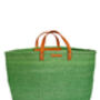 Mint Green And Tan Leather Sisal Shopper, thumbnail 4 of 4