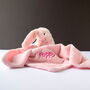 Personalised Pink Or Blue Bunny Soother, thumbnail 2 of 8