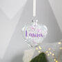 Personalised Filled Glass Bauble Christmas Decoration, thumbnail 2 of 8
