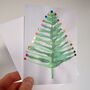 Tree With Glitter Stars Christmas Card, thumbnail 1 of 4